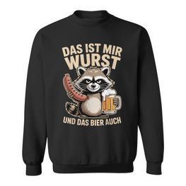 Das Ist Mir Wurst Und Das Bier Auch Waschbär Grillen Sweatshirt - Seseable
