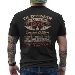 50 Geburtstag Geschenk Mann Jahrgang 1976 Oldtimer Lustiges T-Shirt mit Rückendruck - Seseable