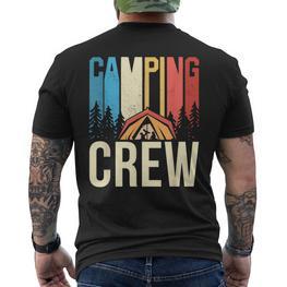 Camping Crew Campingplatz Camper Lagerfeuer Camp T-Shirt mit Rückendruck - Seseable