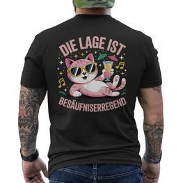 Die Lage Ist Besäufniserregend Malle Damen Katze T-Shirt mit Rückendruck - Seseable