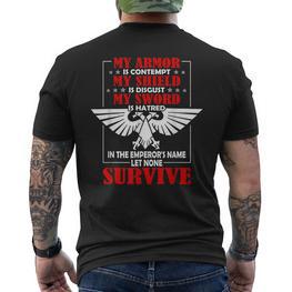 Meine Rüstung Isterachtung Meinchild Ist Ekel Meinchwert Ist Hass T-Shirt mit Rückendruck - Seseable