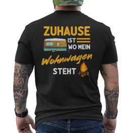 Zuhause Ist Wo Mein Wohnwagenteht Wohnwagen Camper T-Shirt mit Rückendruck - Seseable