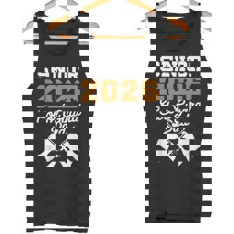 2026 Senior Color Guard Dad Flag Marching Band Parent Tank Top | Mazezy