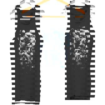 3 Lupi Ululano Alla Luna Faunaelvatica Lupo Amante Mistico Canotta - Novitaregali