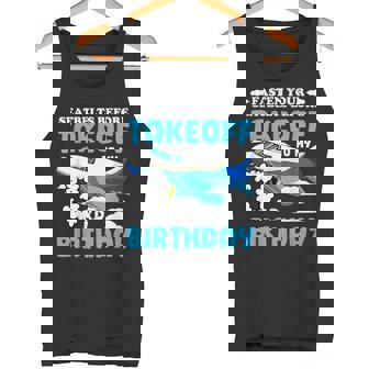 3歳の誕生日飛行機 パイロット固定シートベルト離陸飛行機 タンクトップ - Kawaiitshirt