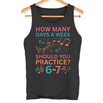 6 7 67 Meme Six Seven For Music Teacher Gen Alpha Tank Top | Mazezy