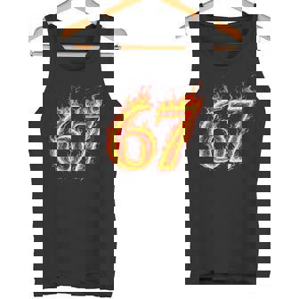 67 Fireixeven Meme Flames スラング 数字 面白い キッズ ティーン 長袖tシャツ タンクトップ - Kawaiitshirt