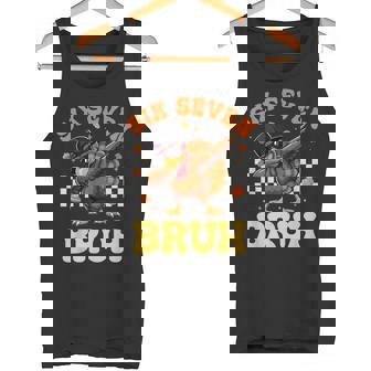 67 Meme 6 7 Thanksgiving Turkey Dabbing Six Seven Bruh Tank Top | Mazezy