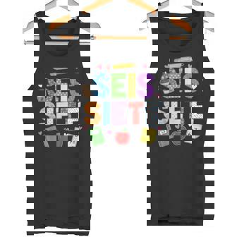 67 Vintage SEIS Siete Meme For Spanish Teachers Tank Top | Mazezy