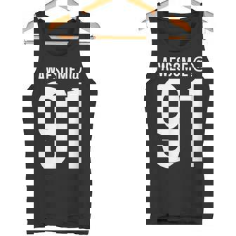 91歳で素晴らしい 面白い91歳の誕生日のお祝い。 タンクトップ - Kawaiitshirt