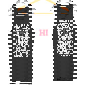 Abcのhiおかしいこんにちはアルファベット学生教師グリーティング タンクトップ - Kawaiitshirt