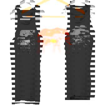 Africa Nature & Safari Savannah Landscape Elephant Tank Top Tank Top | Mazezy