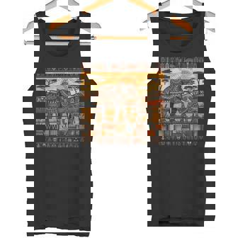 African Elephant & Baby Tribal Kente Pattern Safari Ghana Tank Top Tank Top | Mazezy