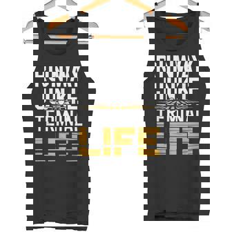 Airplane Spotter Aviation Enthusiast Aircraft Watching Gear Tank Top | Mazezy