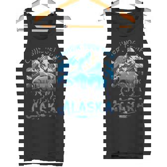 Alaska Cruising Together 2025 Fun Family Matching Blue Bear Tank Top | Mazezy