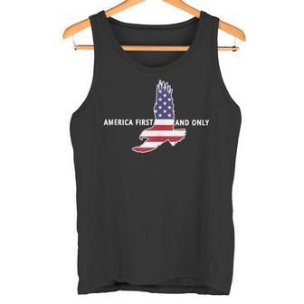 America First USA Flag Eagle AFAO American Patriot Pride Tank Top Tank Top | Mazezy