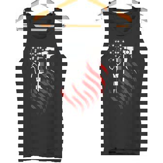 American Flag Scissors Hairstylist Tools Tank Top | Mazezy
