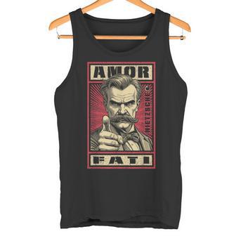 Amor Fati Nietzsche Philosophie Humoristique Propagande Destin Citation Débardeur e - Cadeauxyz
