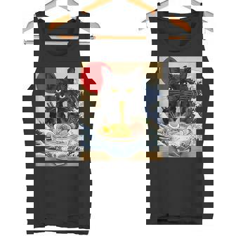 Anime Cat Ramen Japanese Cat Tank Top | Mazezy