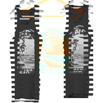 Apia Samoa Tropical Sunset Illustration Island Beach Tank Top Tank Top | Mazezy