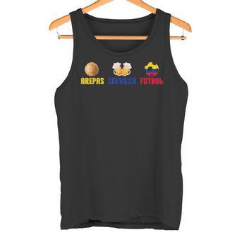 Arepas Cerveza Futbol Bandera Colombia Fútbol Fan Gráfico Camiseta sin mangas - Regaloses