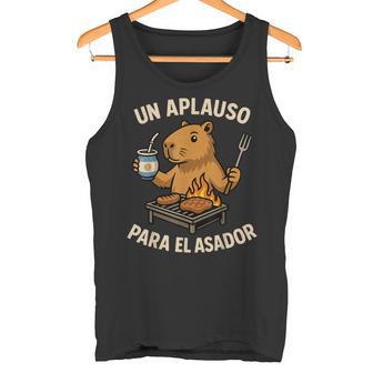 Argentinian Capybara Yerba Mate Un Aplauso Para El Asador Tank Top | Mazezy