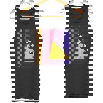 Armenia Bosnia And Herzegovina Half Flag Tank Top | Mazezy