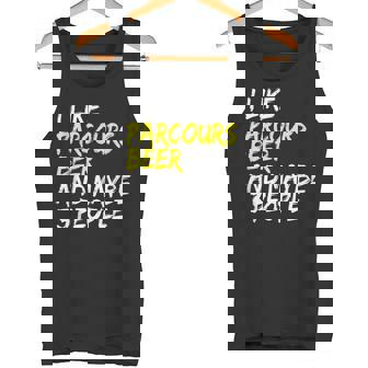 Athlete Saying Design Parkour Runner I Like Beer & Parcours Tank Top Tank Top | Mazezy