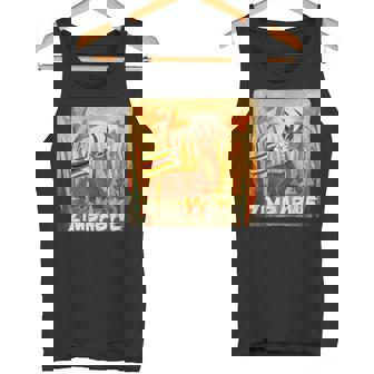 Awesome Zimbabwe National Gazelle Costume In Patriotic Color Tank Top | Mazezy