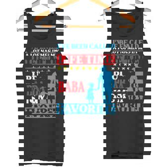 Baba Is My Favorite Name Grandfather Granddaughter Together Tank Top | Mazezy