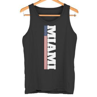 Banderaintage De Miami Estados Unidos Patriotic Cityarsity Miami Camiseta sin mangas - Regaloses