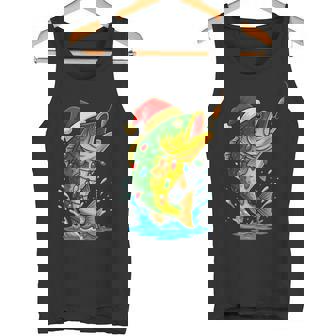Bass Fish Christmas Fishing Tank Top | Mazezy