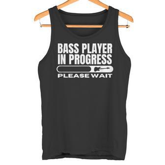 Bass Player In Progress Loading Bass Guitar Tank Top | Mazezy
