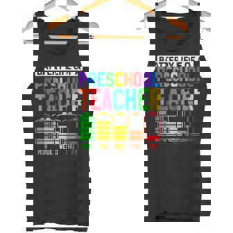 Battery Life Of a Preschool School Teacher For School Week Tank Top Tank Top | Mazezy