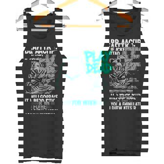 Bear Attack Tip Play Dead Dark Humor Sarcastic Quote Tank Top | Mazezy