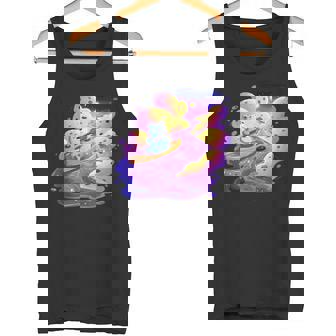 Bear Canoeing Through Cosmic River Tank Top Tank Top | Mazezy