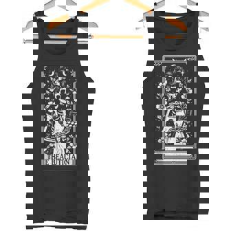 The Beautician Cosmetology Cosmetologist Tarot Card Skeleton Tank Top Tank Top | Mazezy