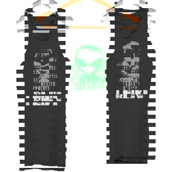 I Believe In Aliens Retro UFO Space Vibes Cosmic Lover Tank Top | Mazezy