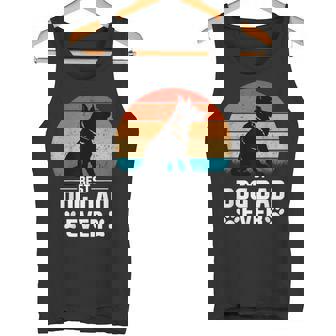 Best Dog Dad Ever German Shepherd Vintage Tee Tank Top | Mazezy