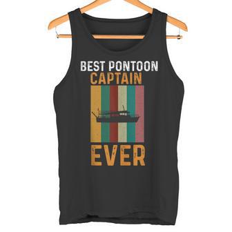 Best Pontoon Captain Ever Retro Boating Lover Fisher Tank Top Tank Top | Mazezy