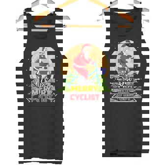 Bicycle Riding Santa Cyclist Bike Rider Christmas Cycling Tank Top | Mazezy