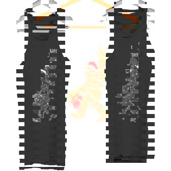 Bigfoot Rock Christmas Lights Xmas Boys Men Sasquatch Lovers Tank Top | Mazezy