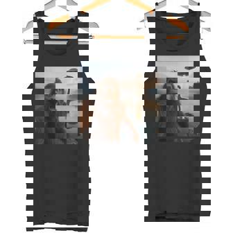 Bigfoot Selfie With Loch Ness Monster And UFO Aliens Tank Top | Mazezy