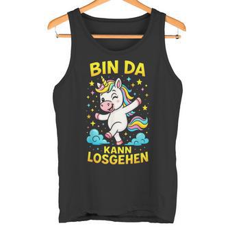 Bin Da Kann Losgehen Einhorn Niedliche Tiere Tank Top - Seseable