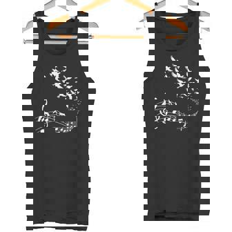 Bird Music Notes Musical Instrument Treble Clef Bird Lover Tank Top | Mazezy