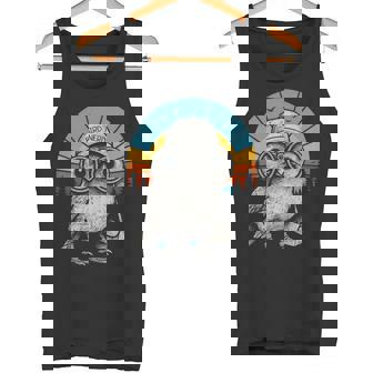 Bird Nerd Shirt Retro Owl Birder Binoculars Nature Tank Top | Mazezy