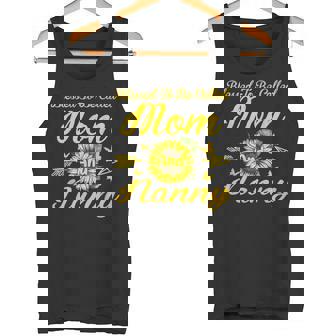 Blessed To Be Called Mom And Nanny Sunflower Tank Top | Mazezy