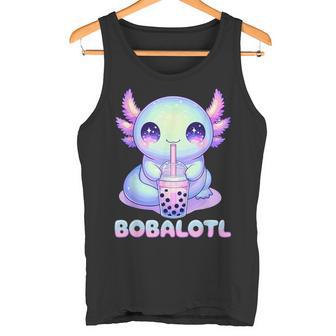 Bobalotl Axolotl Bubble Tea Boba Tea Tank Top | Mazezy