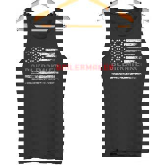 Boilermaker USA Flag Profession Retro Job Title Tank Top | Mazezy