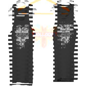 Bollocks ヴィンテージ 英国ユニオンジャック ハートペイント 飛び散り タンクトップ - Kawaiitshirt